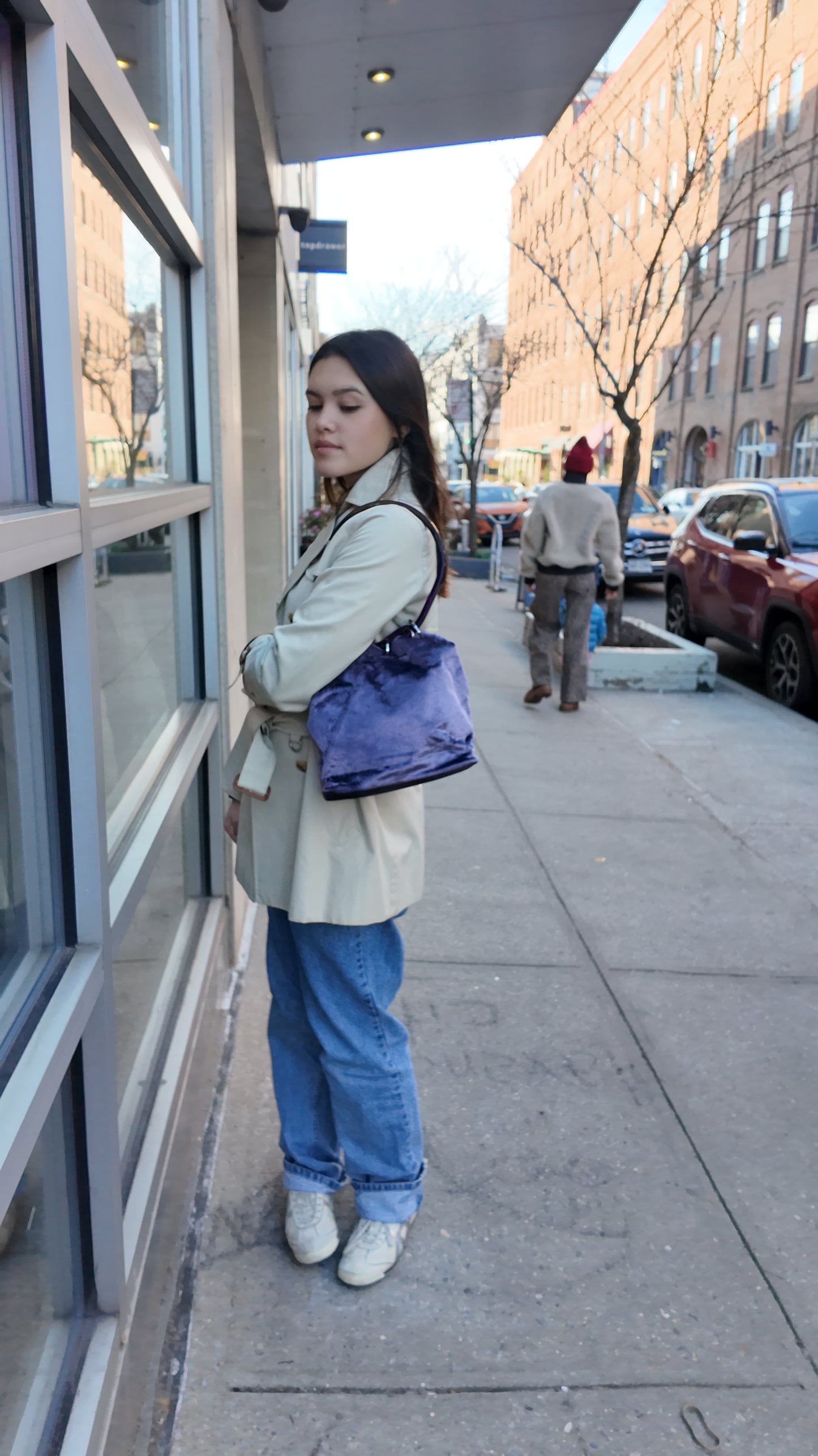 Tom Ford era Gucci Purple Velvet bracelet bag