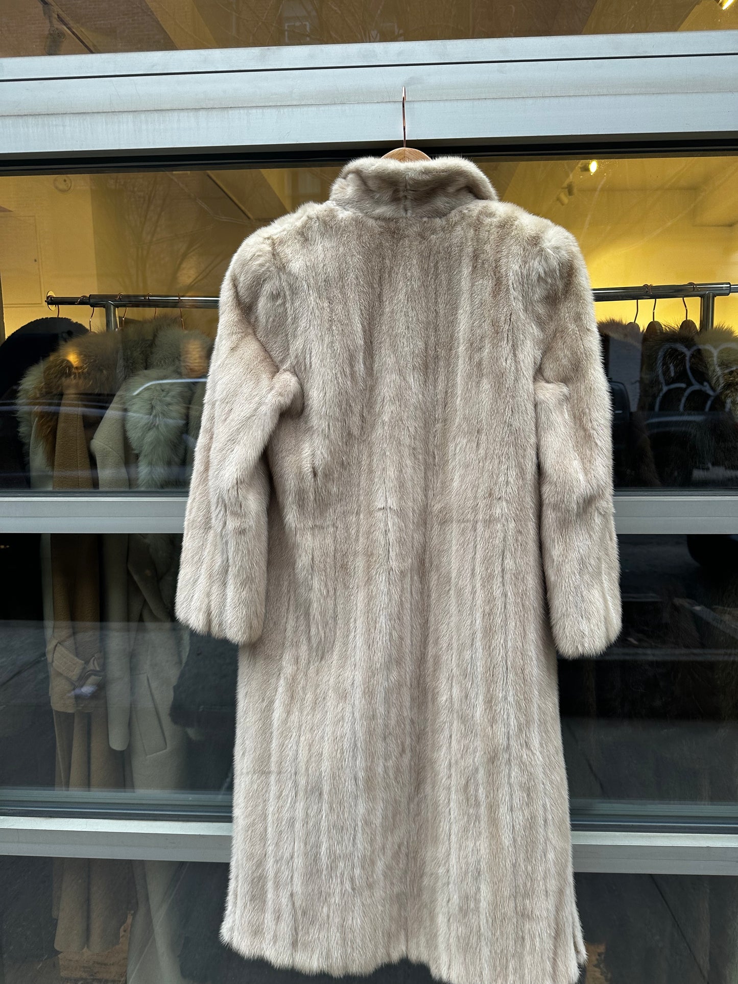 Blonde Mink Full Length Mink Coat