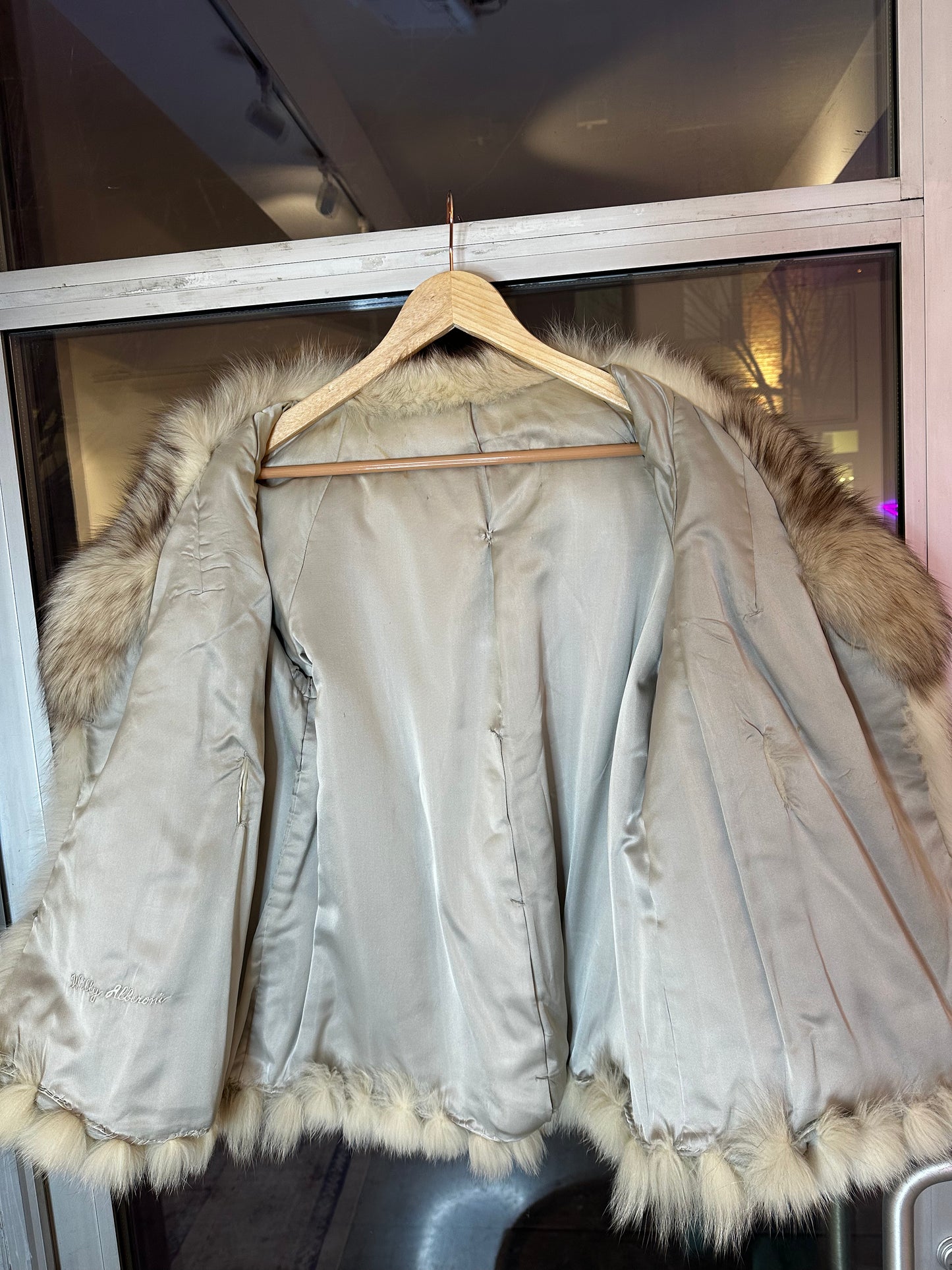 Vintage Cream Fox Fur Coat