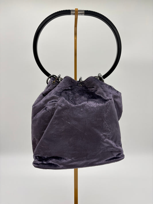 Tom Ford era Gucci Purple Velvet bracelet bag