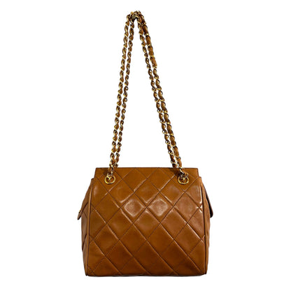 Chanel 1990s Tan Quilted Lambskin Bag with Gold Hardware ***SOLD***
