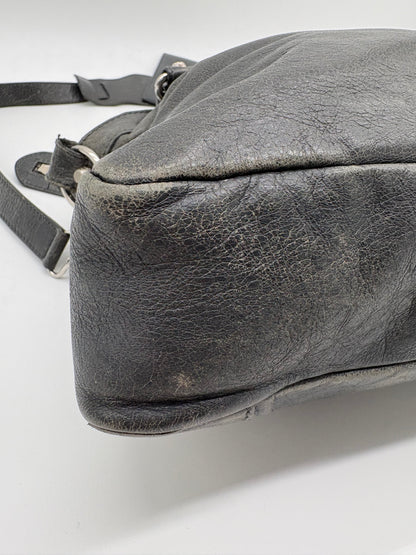 Balenciaga Grey Leather City Bag small with Silver Hardware (strap included)