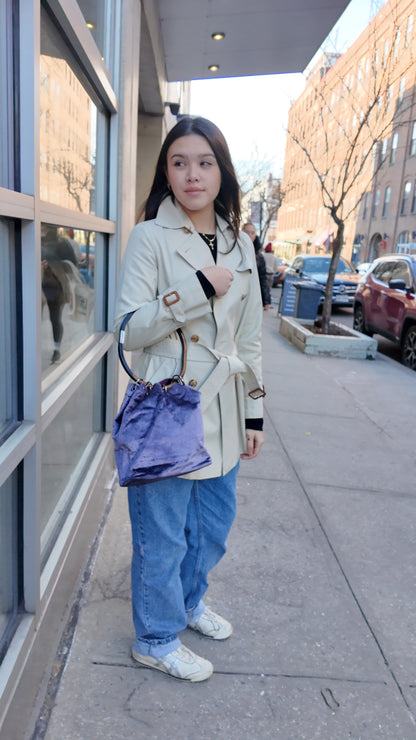 Tom Ford era Gucci Purple Velvet bracelet bag