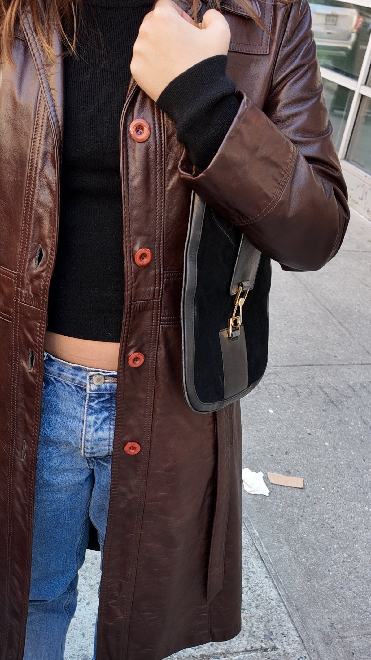 1970’s Gucci Jackie suede and leather black bag