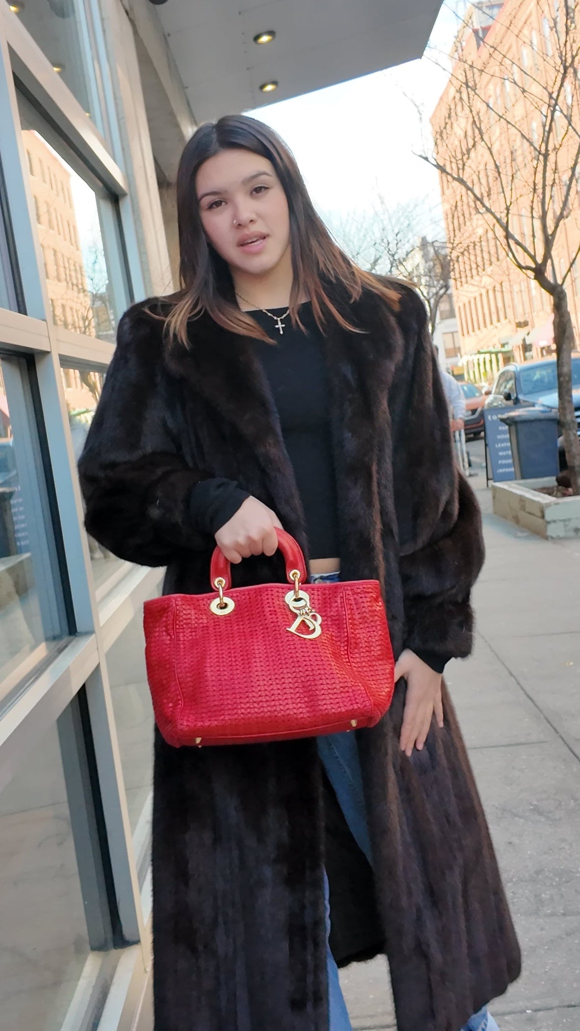 Vintage Dior red leather woven ***SOLD***