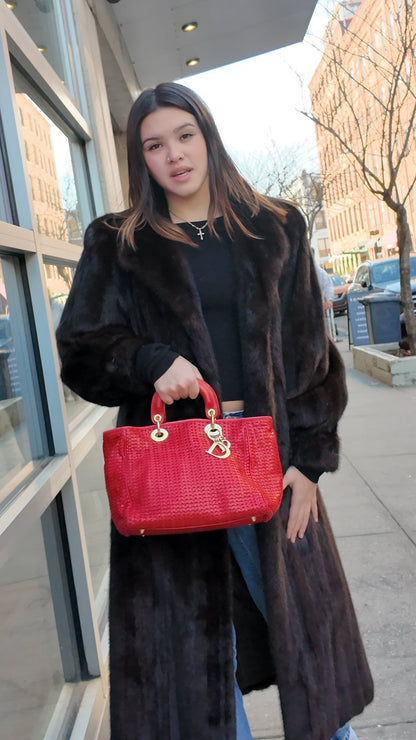Vintage Dior red leather woven ***SOLD***