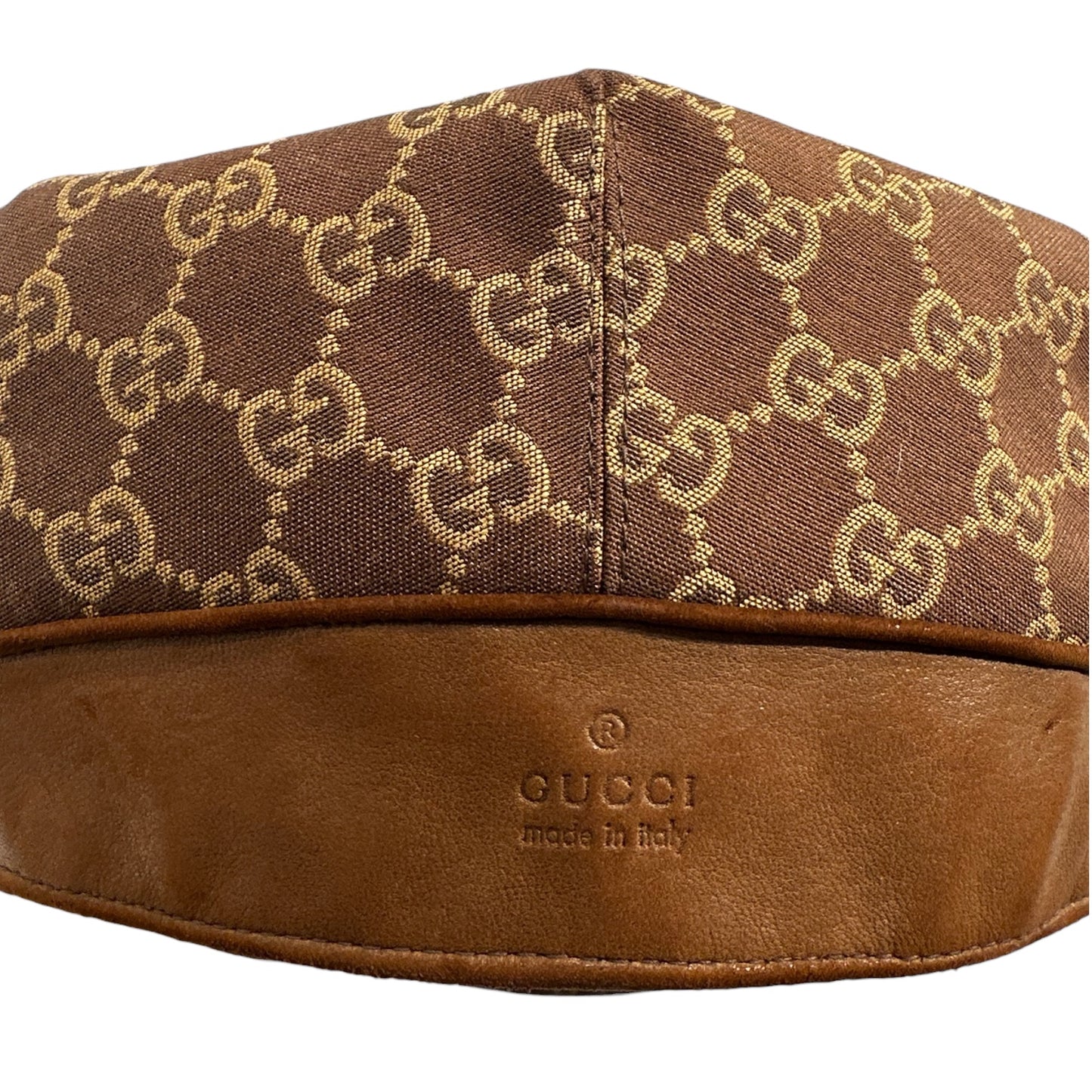 Gucci Brown Canvas Monogram Baker Hat