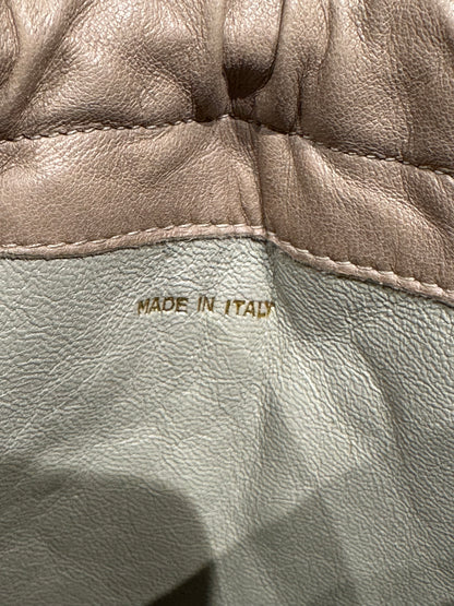 Chanel Beige Quilted Lambskin Mini Drawstring Bag