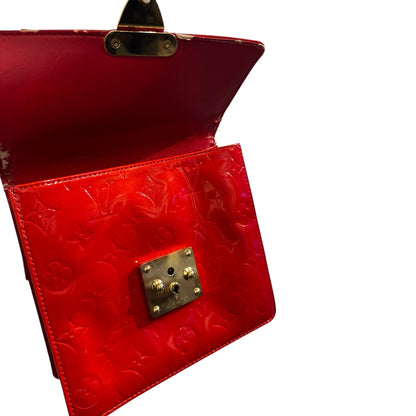 Louis Vuitton 2000s Red Patent and Vachetta Leather Spring Street Bag with Gold Hardware ***SOLD***
