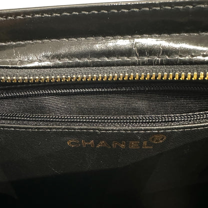 1980s Chanel Black Patent Leather 24K Gold Plated Hardware tote from Karl Lagerfeld era. ***SOLD***