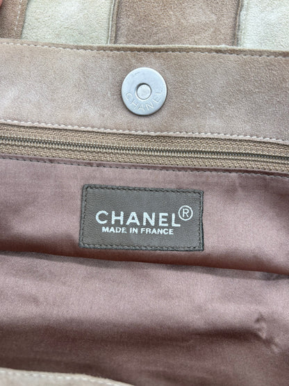 Chanel suede patchwork shoulder bag