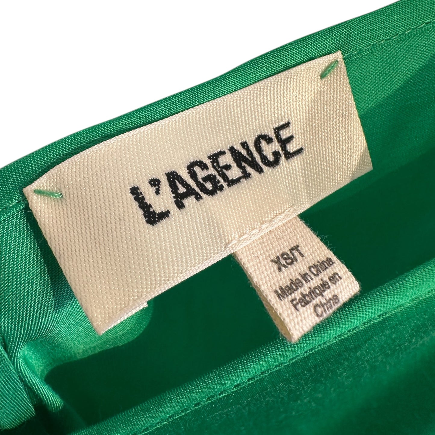 Silk emerald green maxi dress.