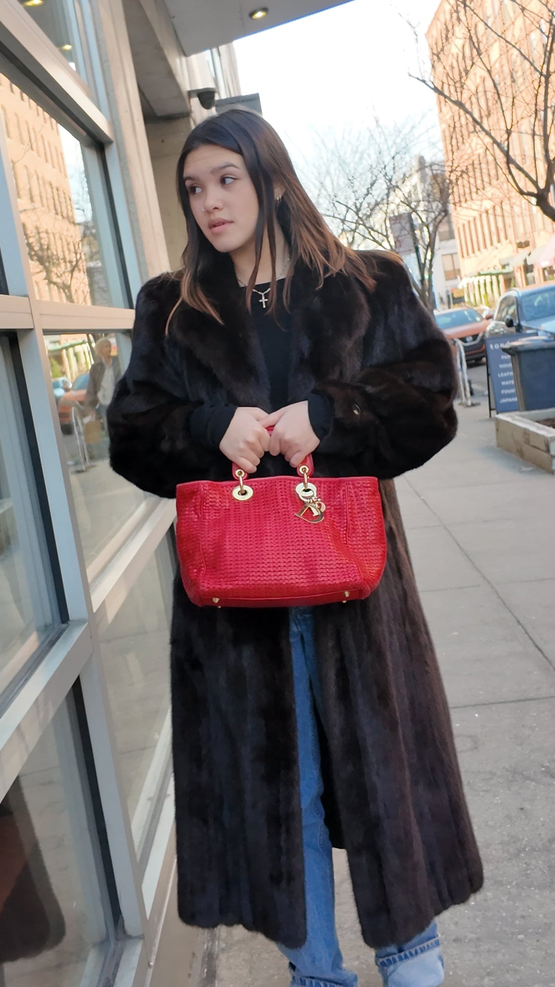 Vintage Dior red leather woven ***SOLD***