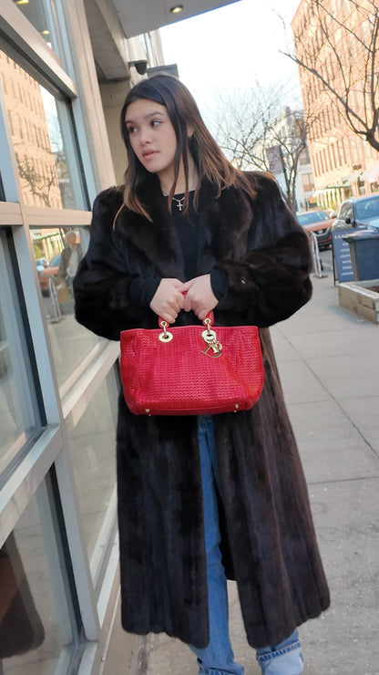 Vintage Dior red leather woven ***SOLD***
