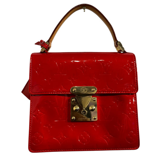 Louis Vuitton 2000s Red Patent and Vachetta Leather Spring Street Bag with Gold Hardware ***SOLD***