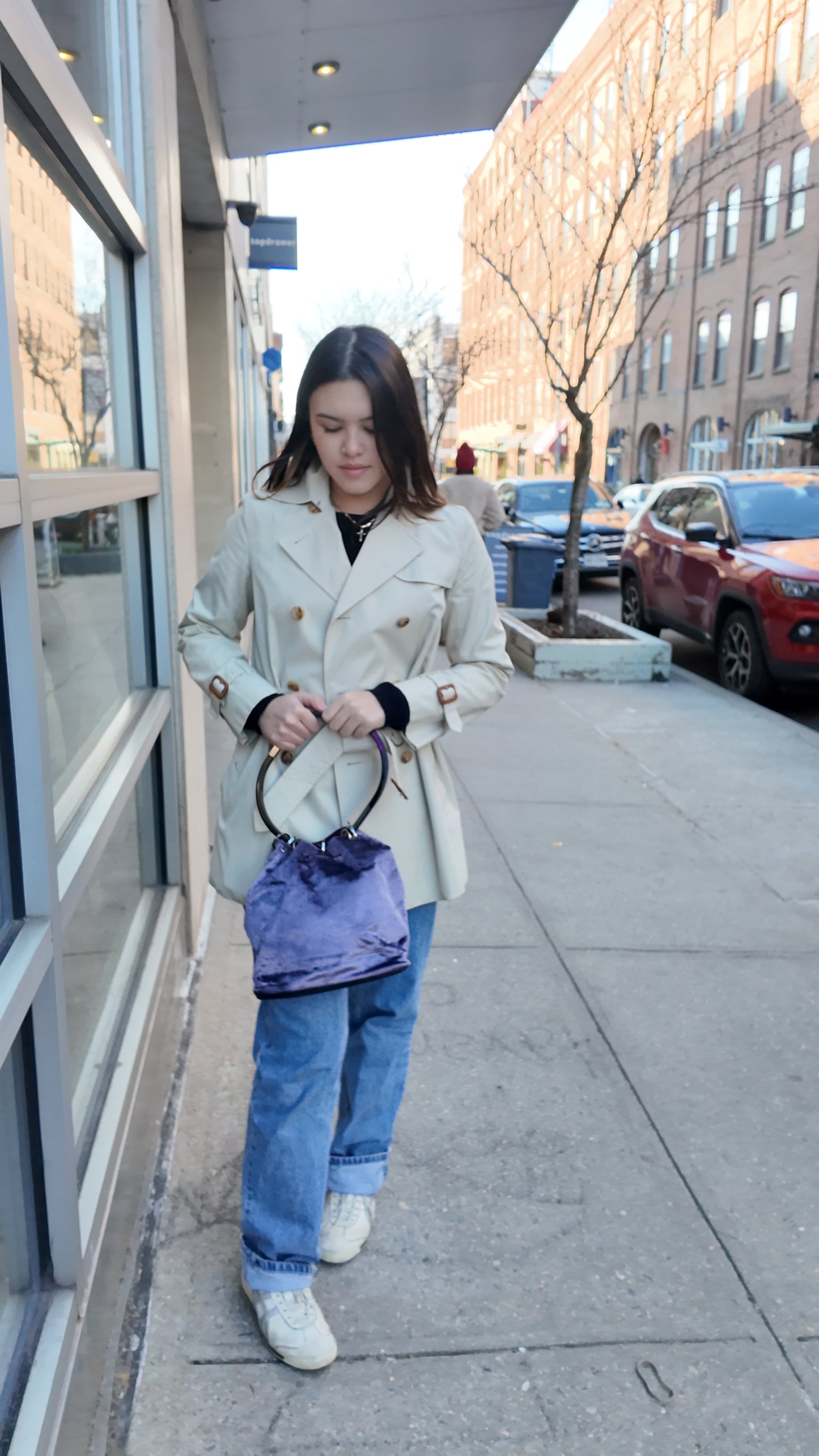 Tom Ford era Gucci Purple Velvet bracelet bag