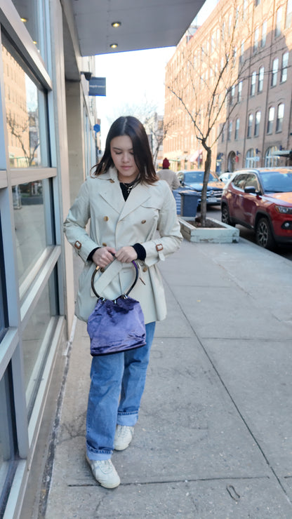 Tom Ford era Gucci Purple Velvet bracelet bag