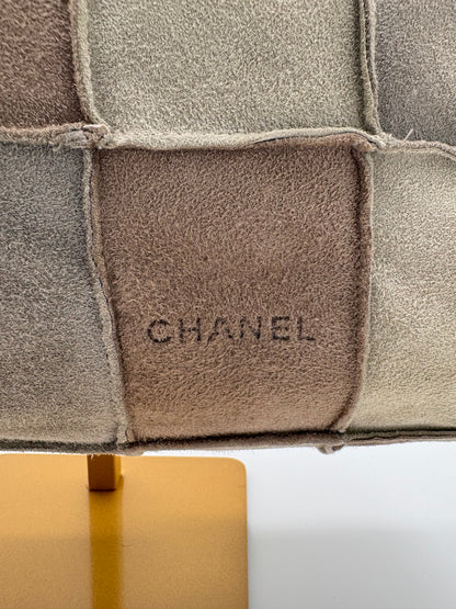 Chanel suede patchwork shoulder bag