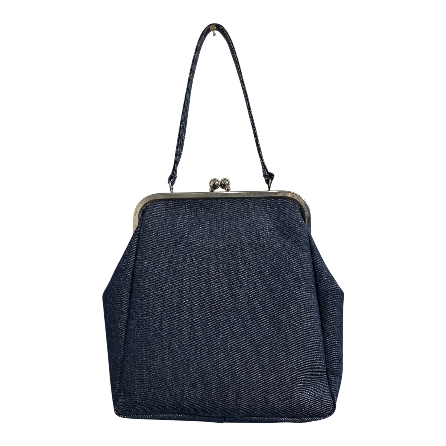 2000s Chloe Denim Kisslock purse with sequin Tiger Head from the Phoebe Philo Era. **SOLD**