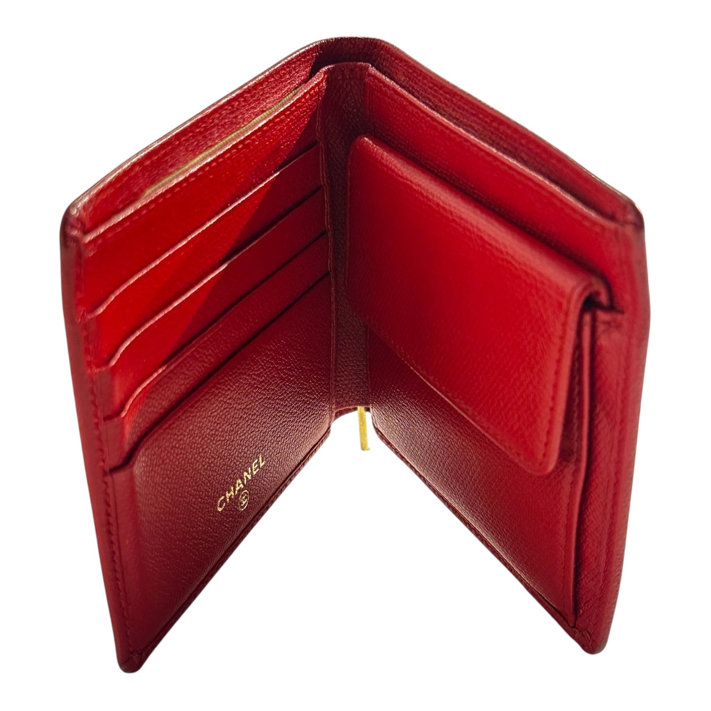 Chanel Red Caviar Leather Wallet **SOLD**