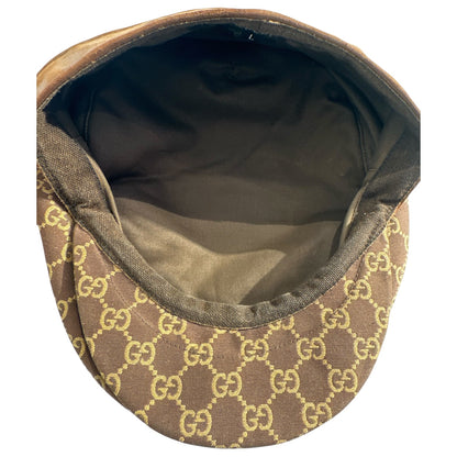 Gucci Brown Canvas Monogram Baker Hat