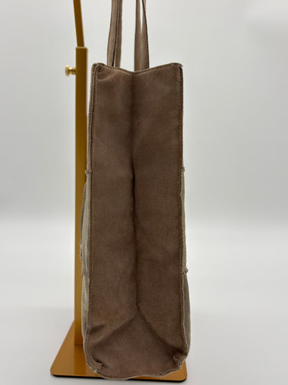 Chanel suede patchwork shoulder bag