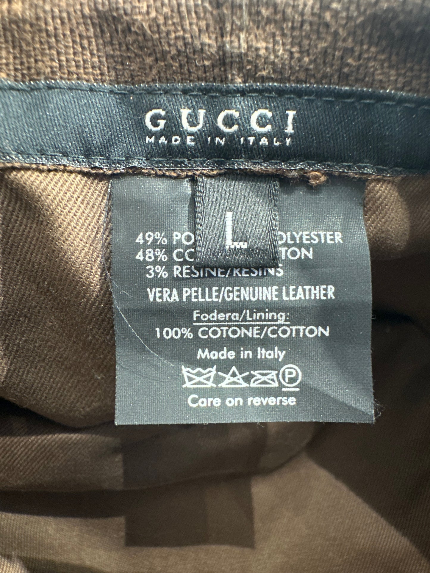 Gucci Brown Canvas Monogram Baker Hat