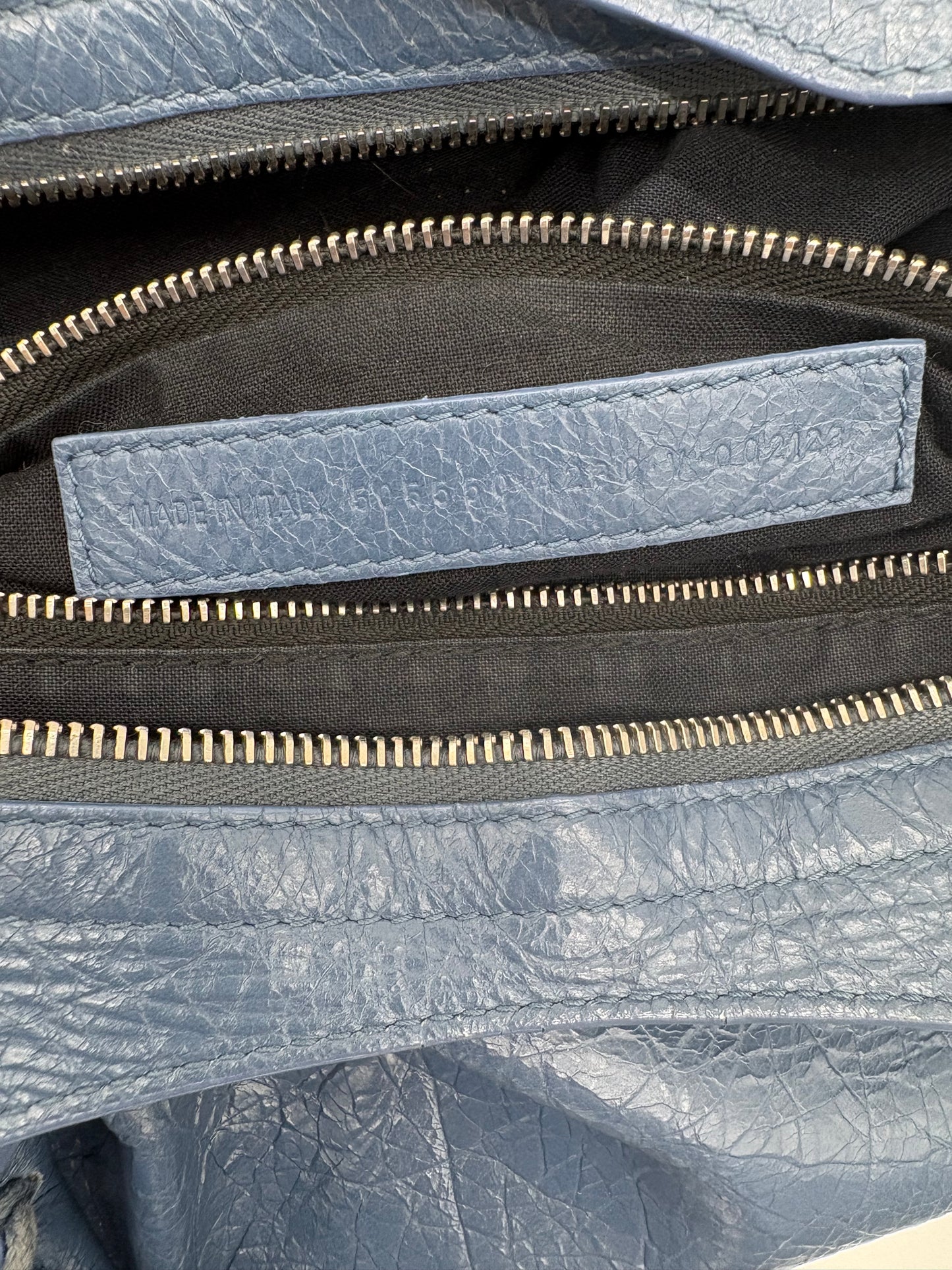 Balenciaga Blue City Bag with silver hardware. ***SOLD***