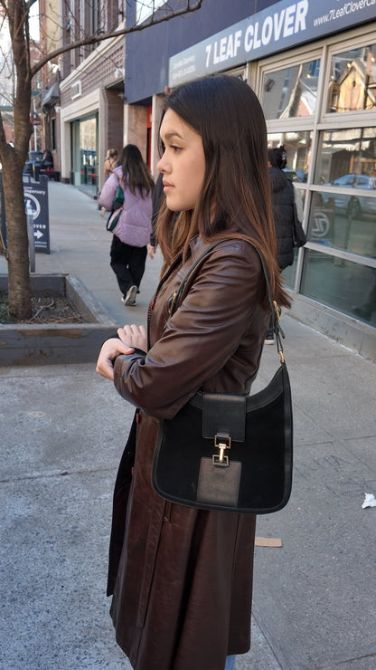 1970’s Gucci Jackie suede and leather black bag