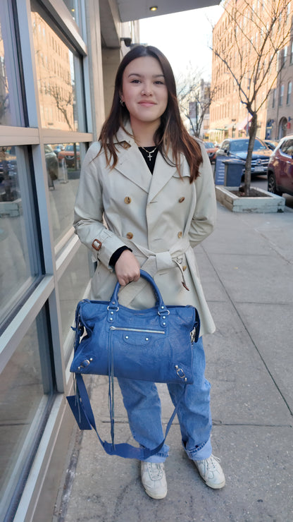 Balenciaga Blue City Bag with silver hardware. ***SOLD***