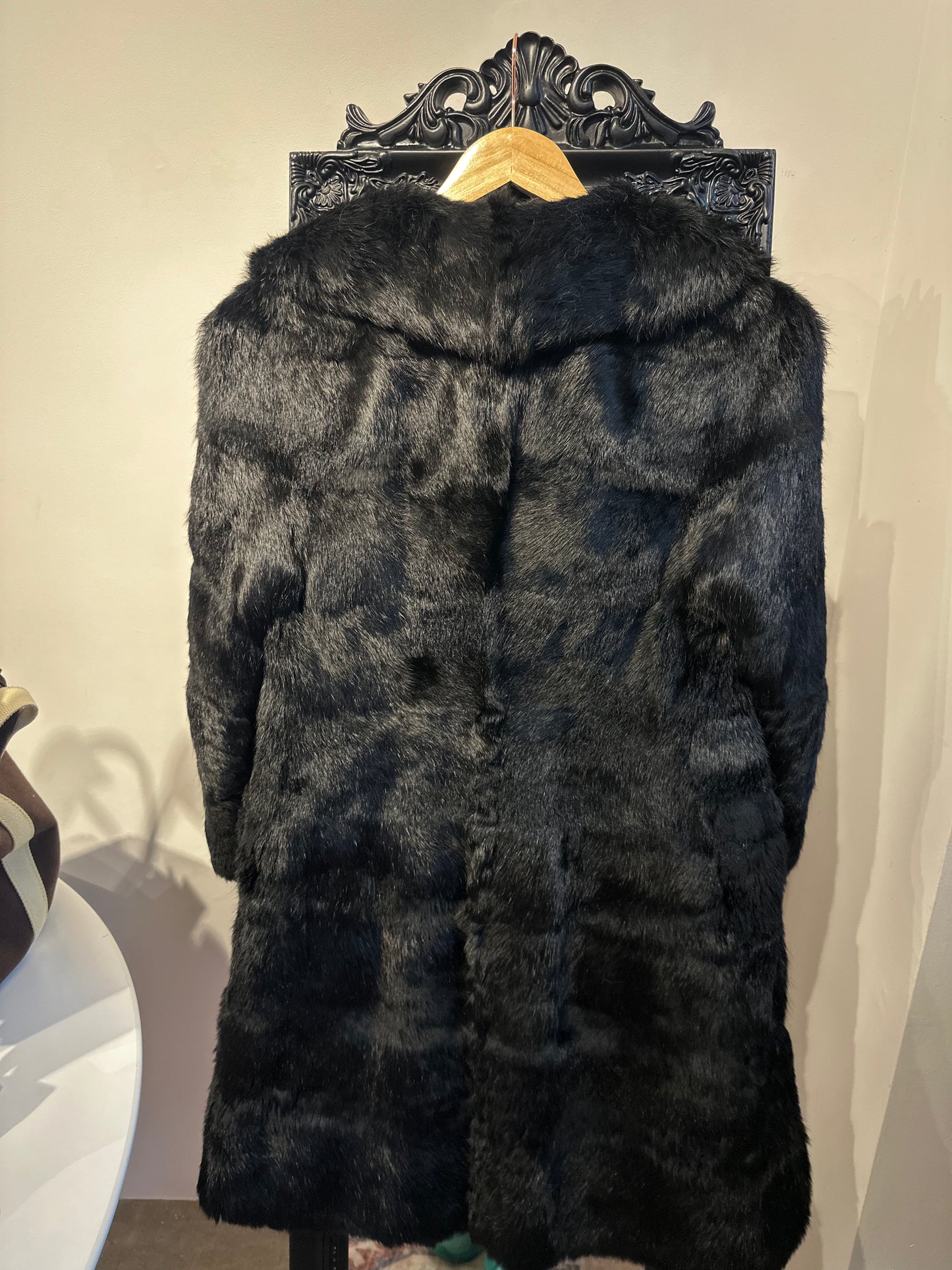 Royal Saga Black Mink Knee length coat