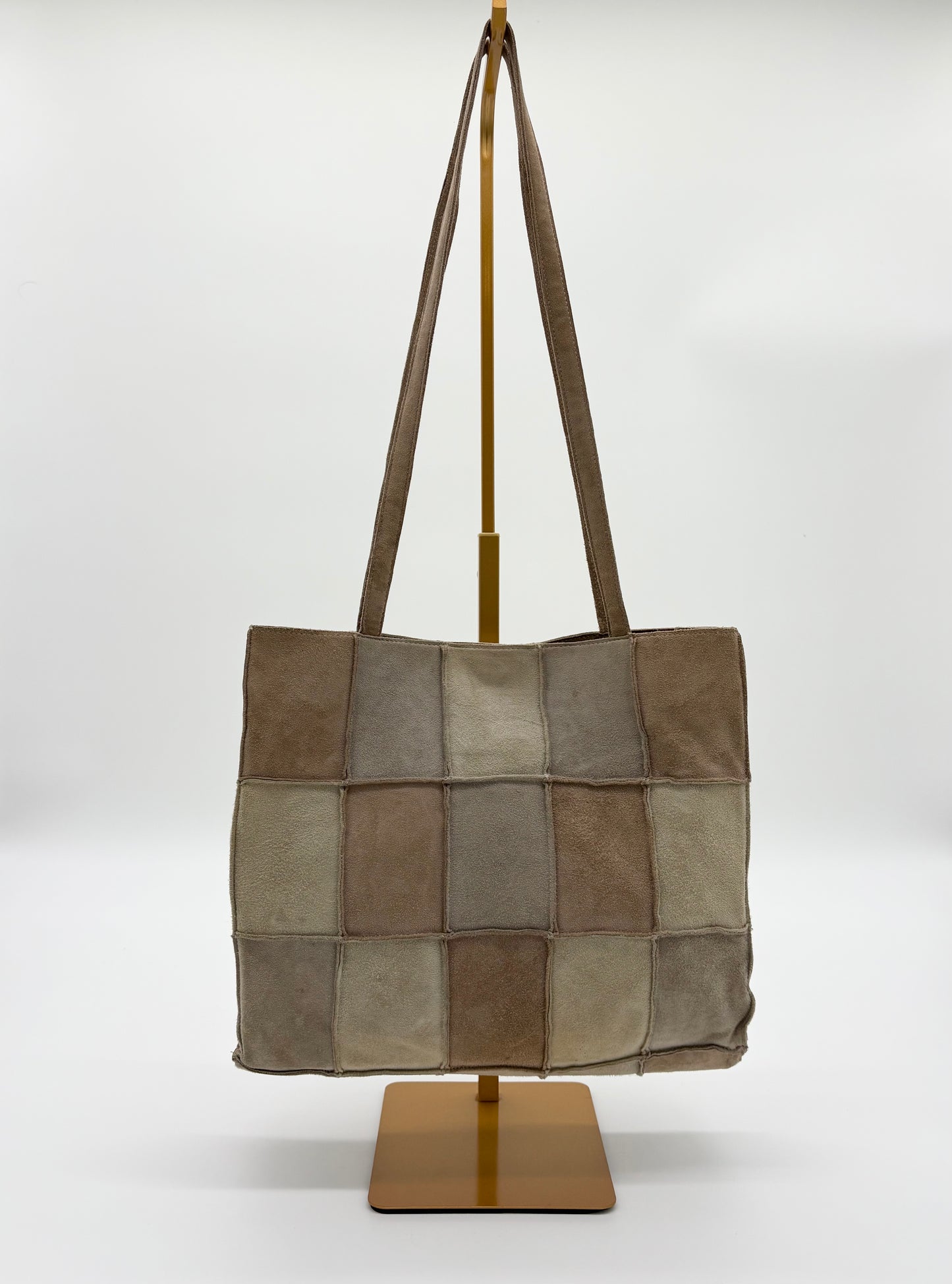 Chanel suede patchwork shoulder bag