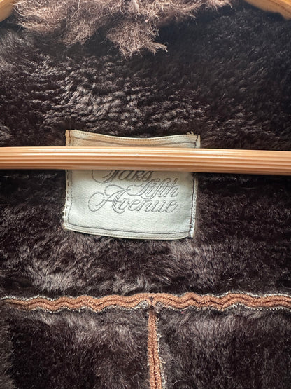 Brown Suede Coat Persian Lamb Collar