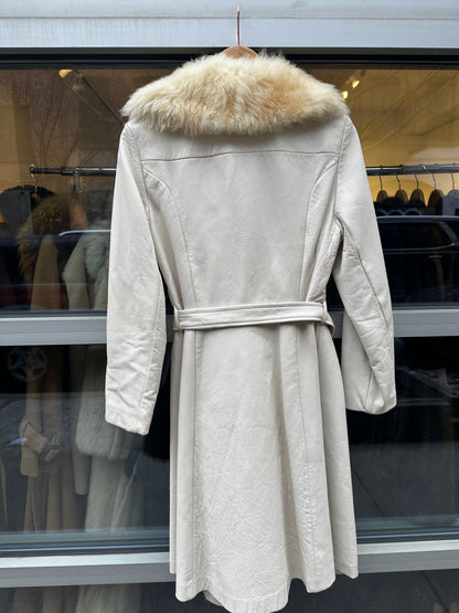 Leather Coat Arctic Fox Collar