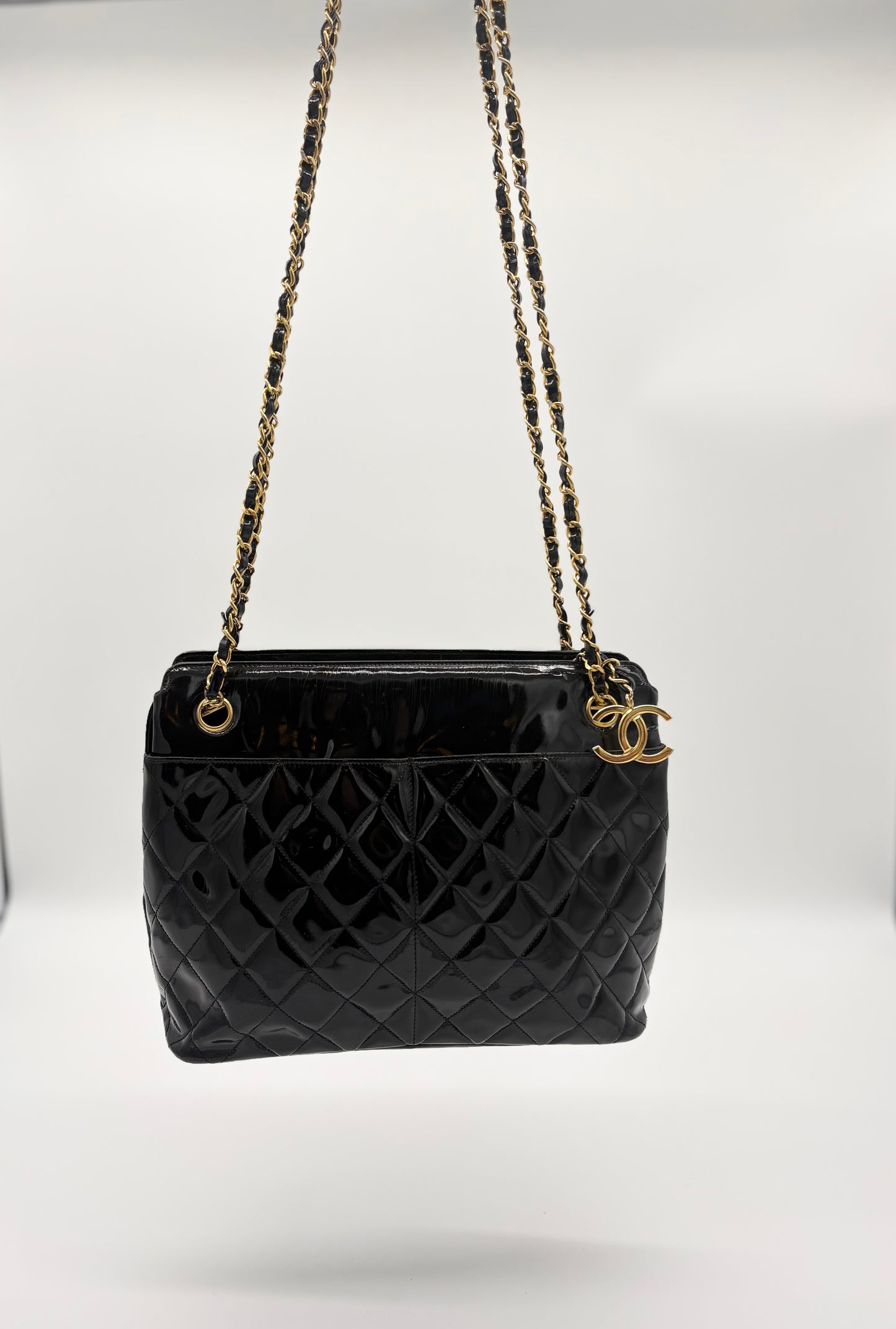 Chanel Black Patent Leather Bag