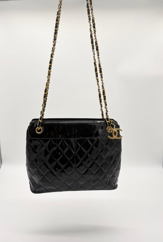 Chanel Black Patent Leather Bag