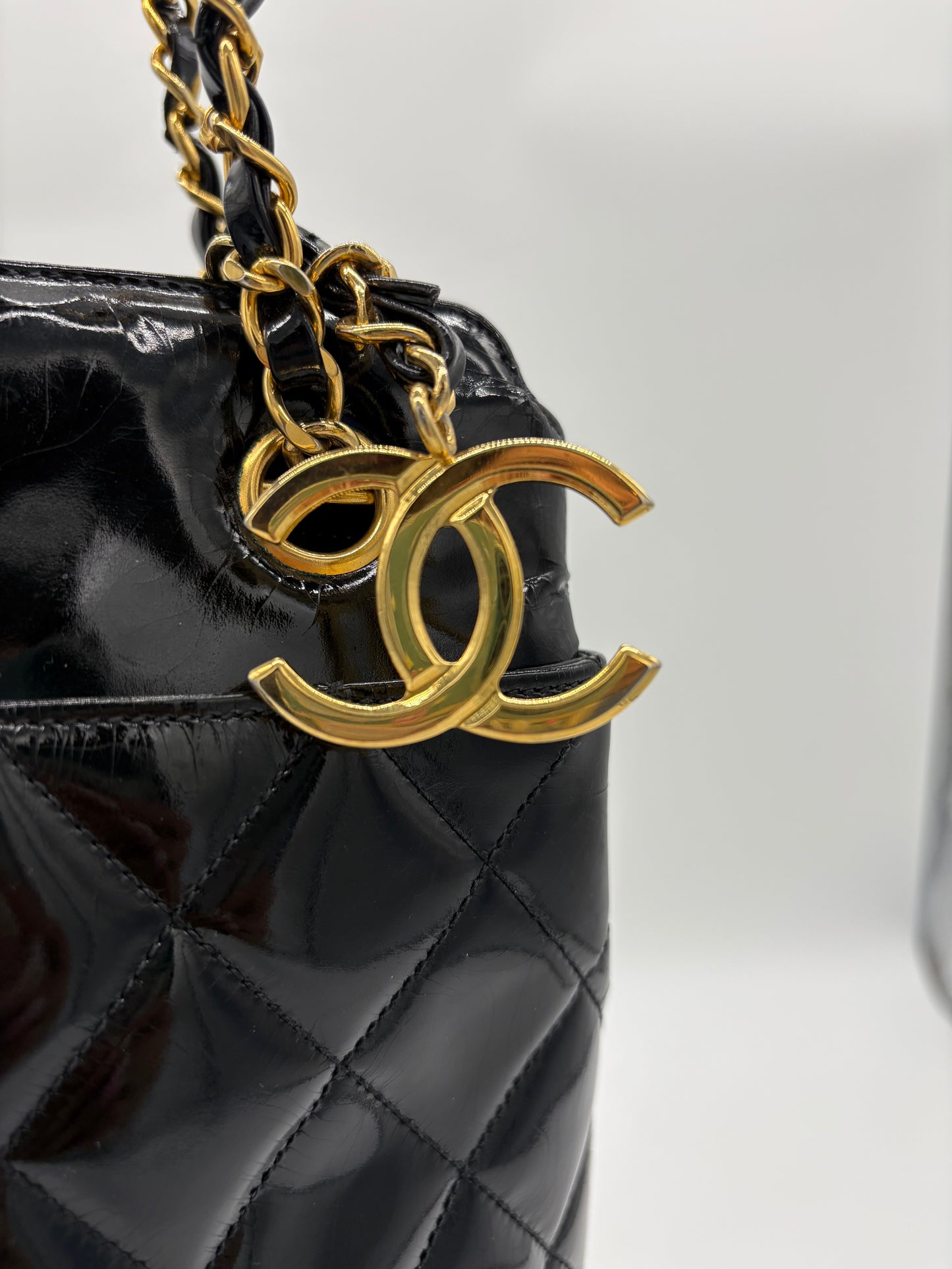 Chanel Black Patent Leather Bag