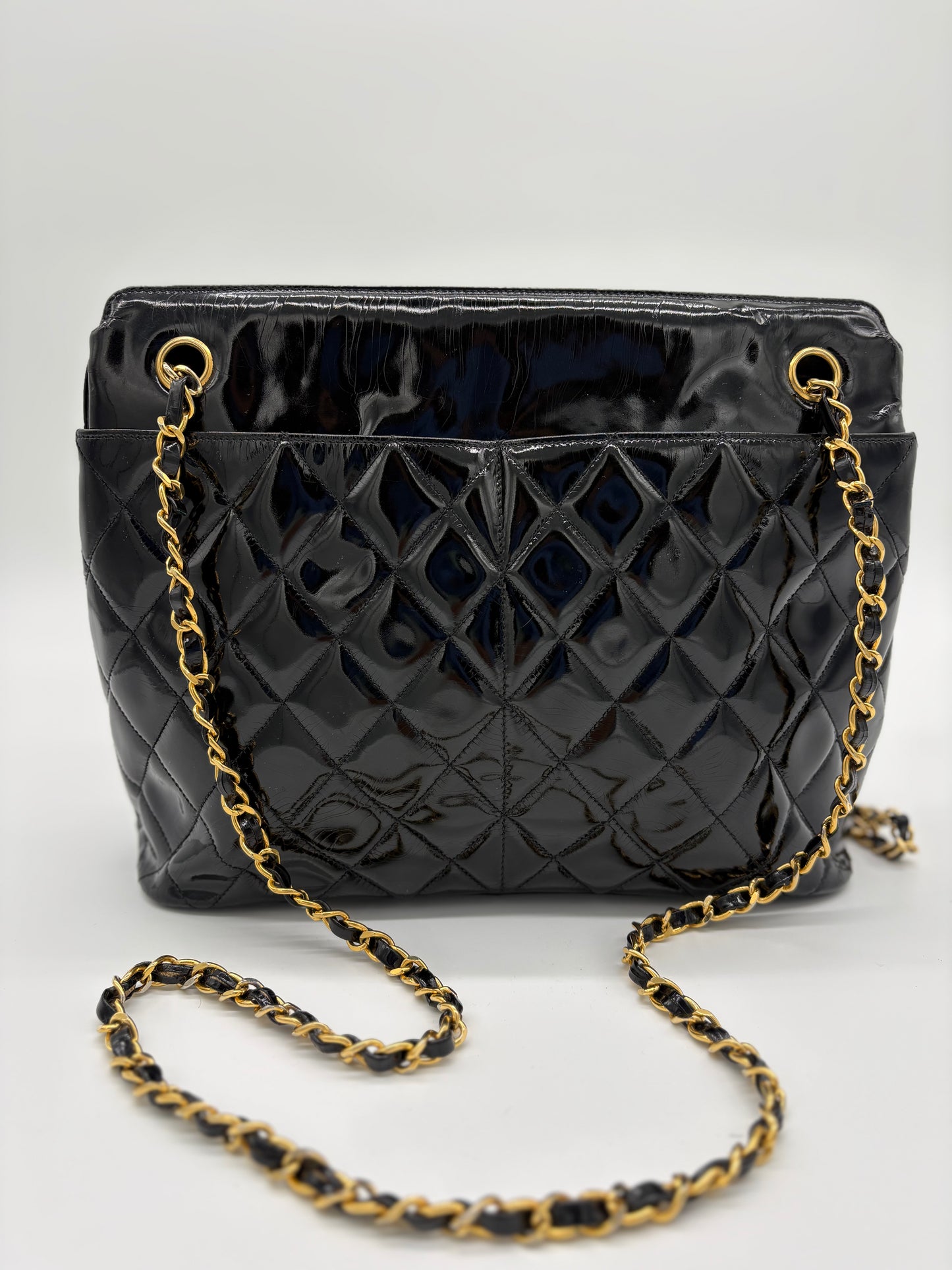 Chanel Black Patent Leather Bag