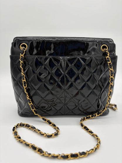 Chanel Black Patent Leather Bag