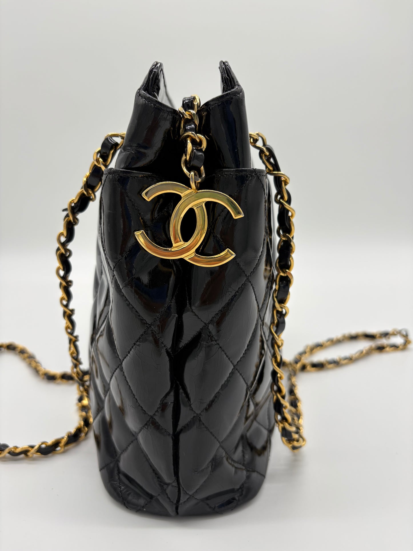Chanel Black Patent Leather Bag