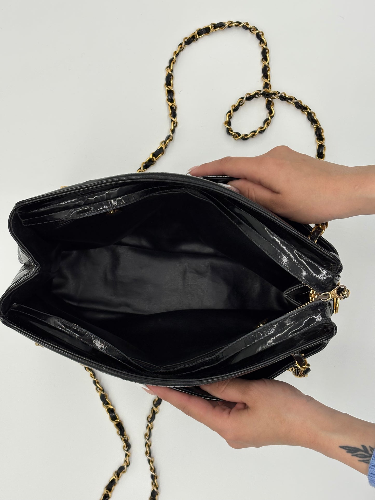 Chanel Black Patent Leather Bag