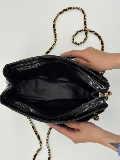 Chanel Black Patent Leather Bag