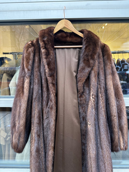 Full length Brown Russian Mink Coat