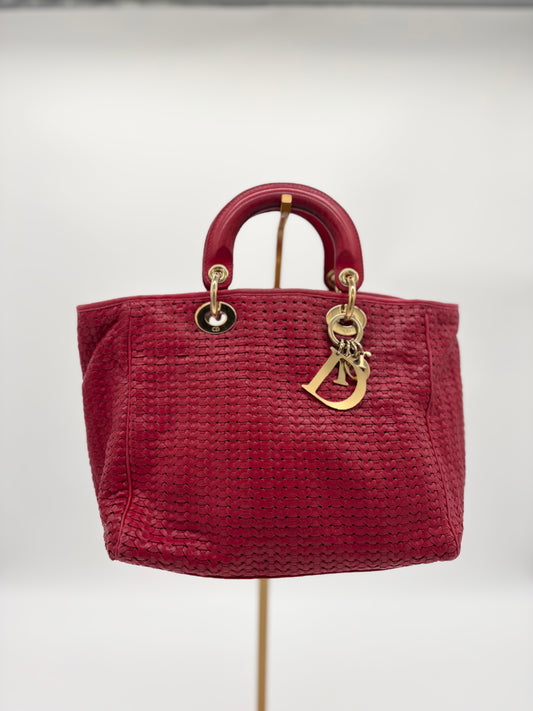 Vintage Dior red leather woven ***SOLD***