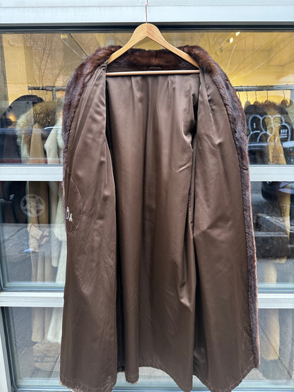 Full length Brown Russian Mink Coat