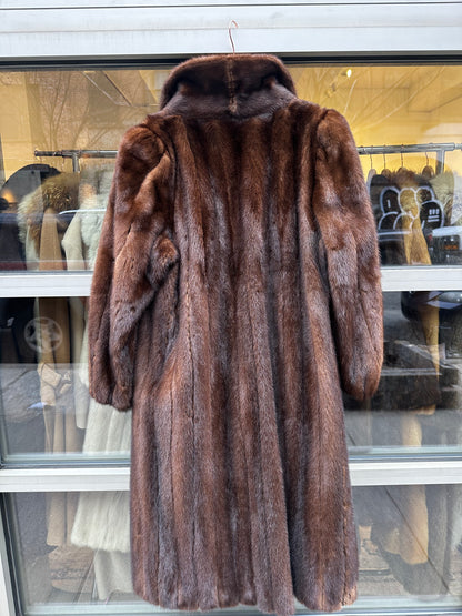 Full length Brown Russian Mink Coat