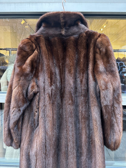 Full length Brown Russian Mink Coat