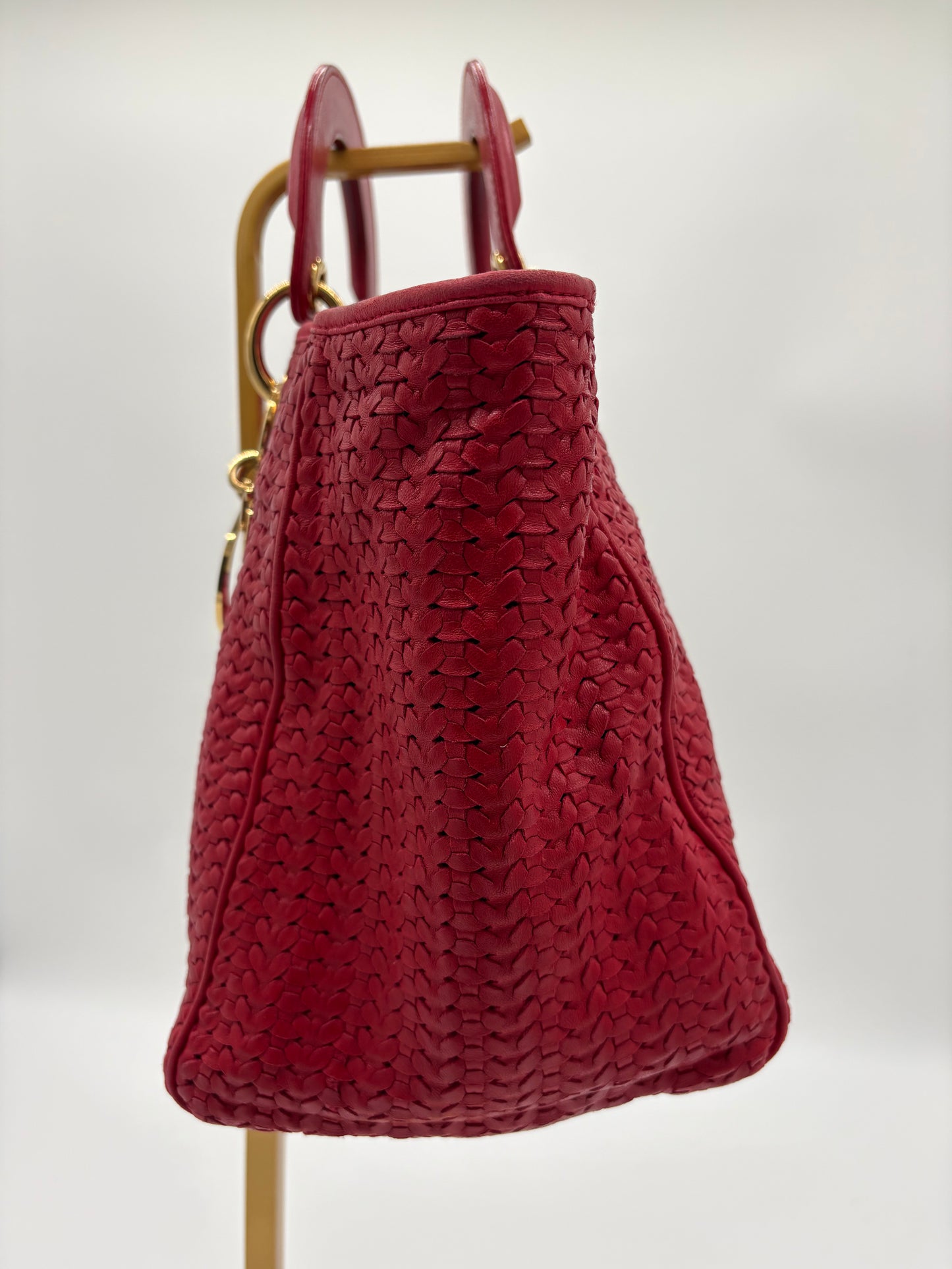 Vintage Dior red leather woven ***SOLD***