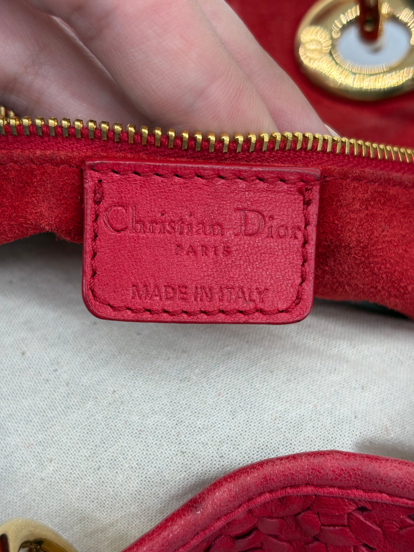 Vintage Dior red leather woven ***SOLD***