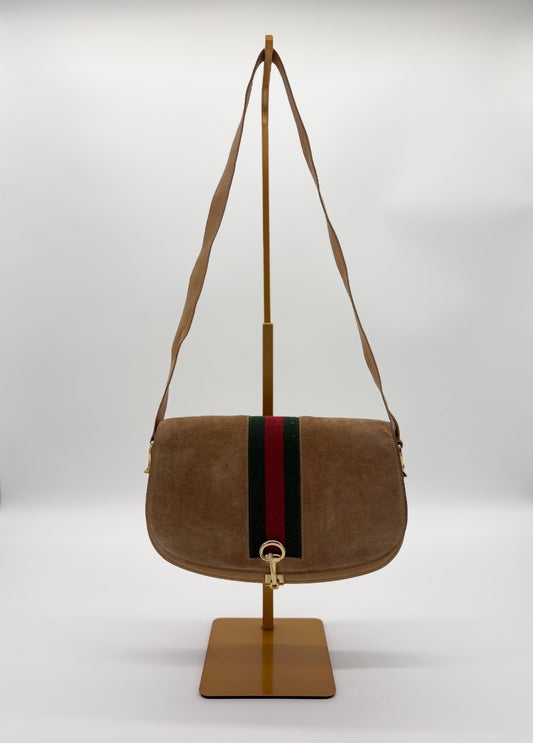 1970s Suede Gucci Sherry Line Bag
